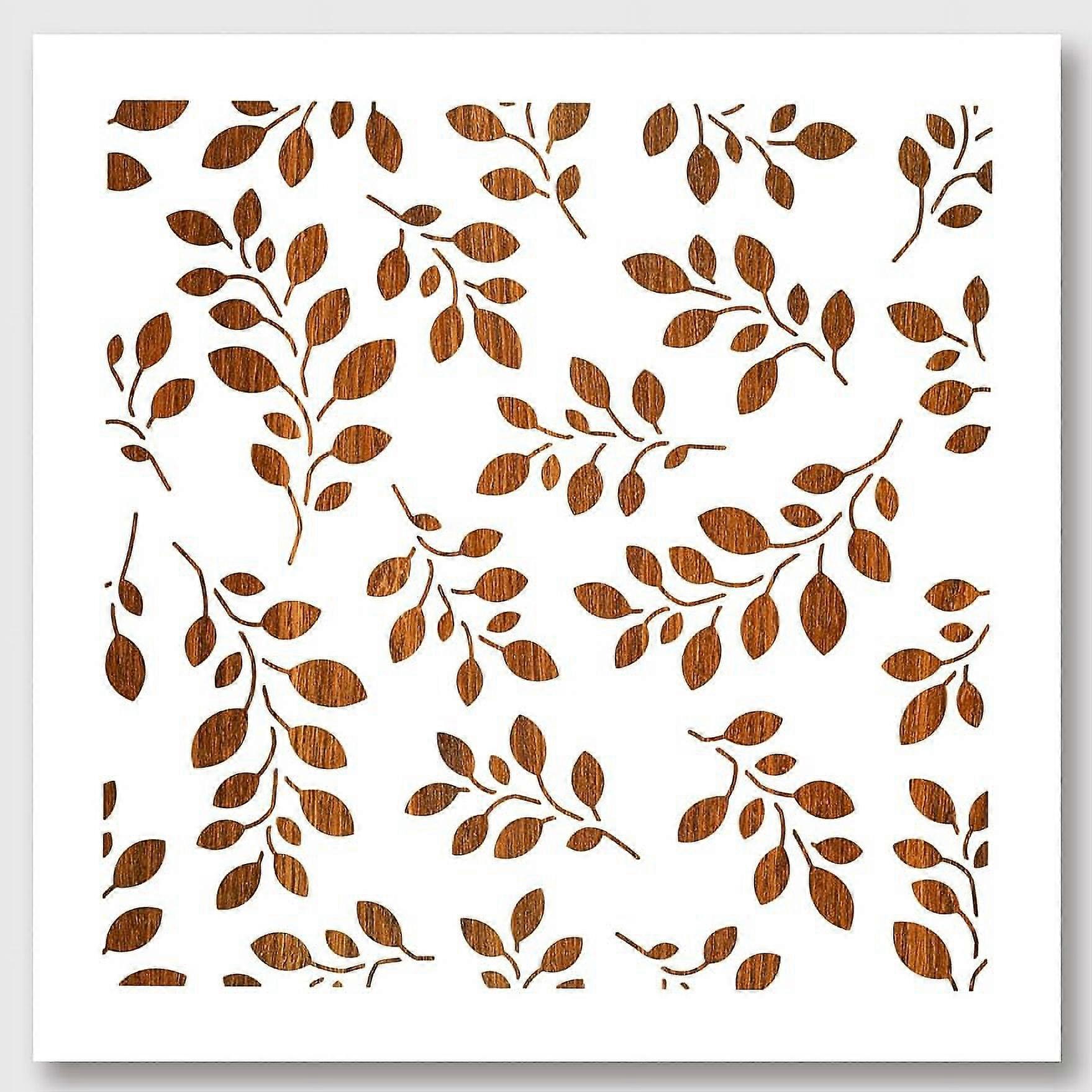 1pc Leaf Painting Stencils Templates Reusable DIY Art and Craft Stencils for Painting on Wood Fabric Canvas Tile 11.811.8 Inch