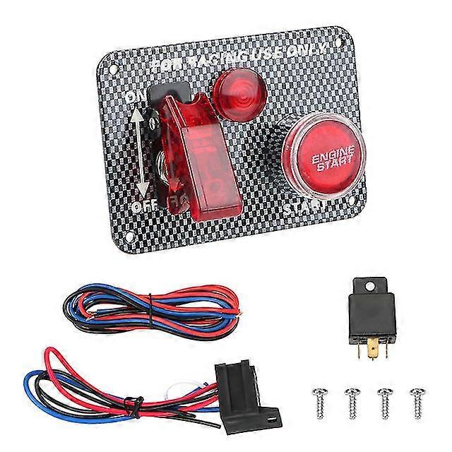 12V Racing Car Switch Panel Rocker Starter Start Stop LED Light Toggle Ignition Push Buttons Truck Boat Automotive Accessories-Yvan