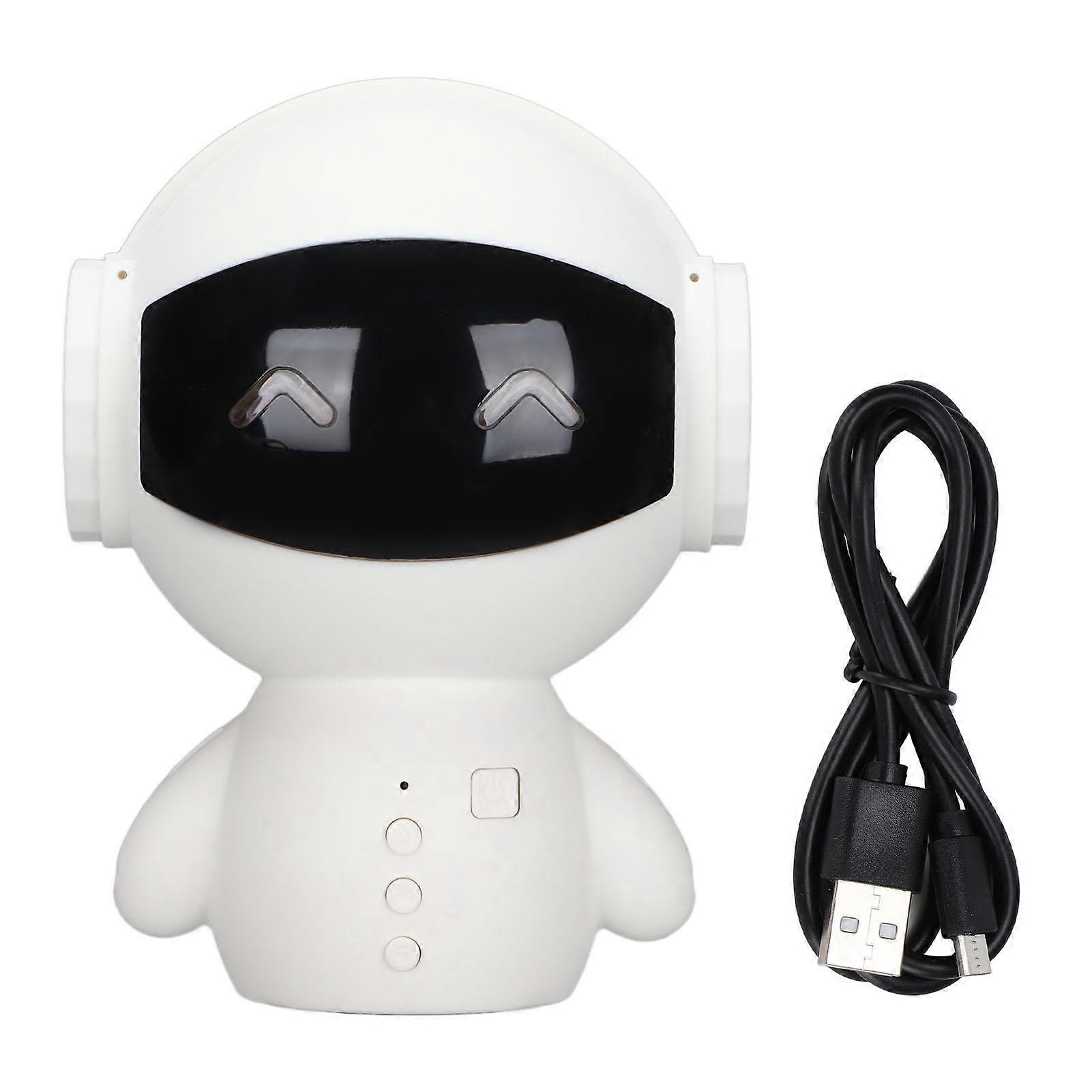 M10 Robot Smart Bluetooth Speaker Portable Mini Smart Robot Speaker Support Memory Card Playback AUX Input MP3 PlaybackWhite NO.6578