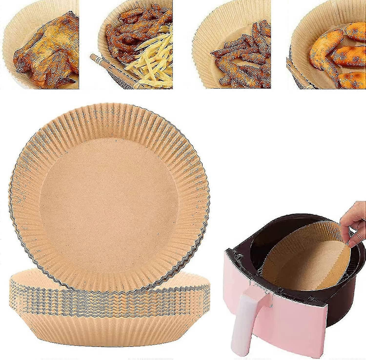 Air Fryer Disposable Paper Liner,50pcs Non-stick Disposable Air Fryer Liners, Baking Paper For Air Fryer Oil-proof