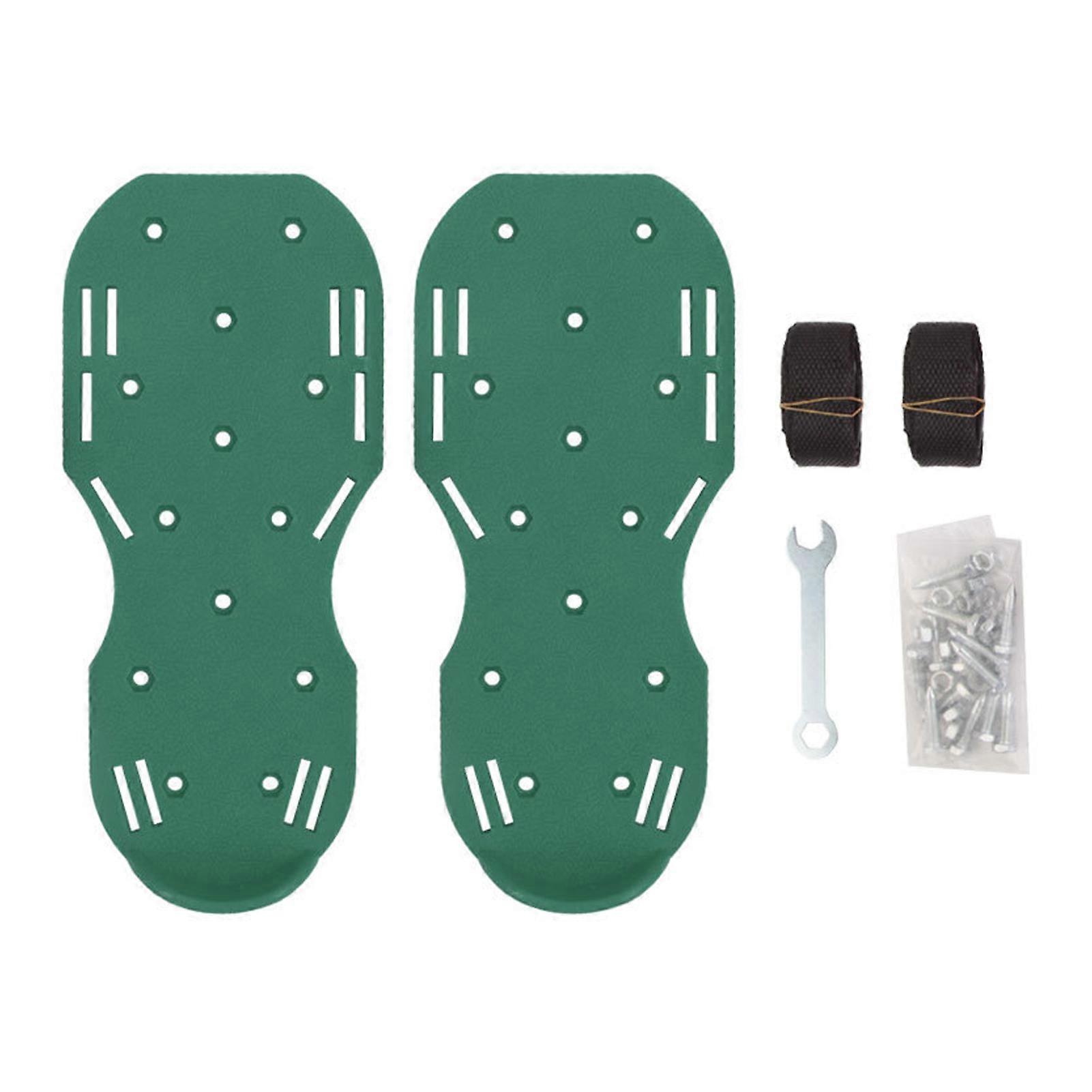 1 Set Grass Spike Shoes High Hardness Rust-proof Metal All-Purpose Lawn Aerator Shoes Set for Yard