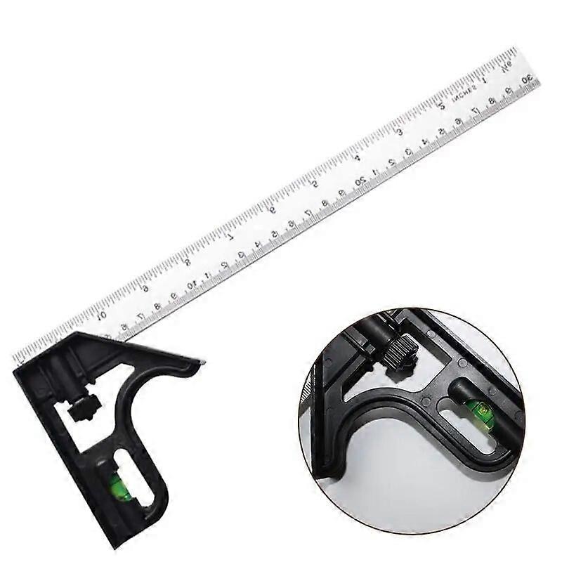 T Square Angle Ruler Measuring Tools Set Kit Stainless Steel Aluminium Durable Adjustable Combination Spirit Level