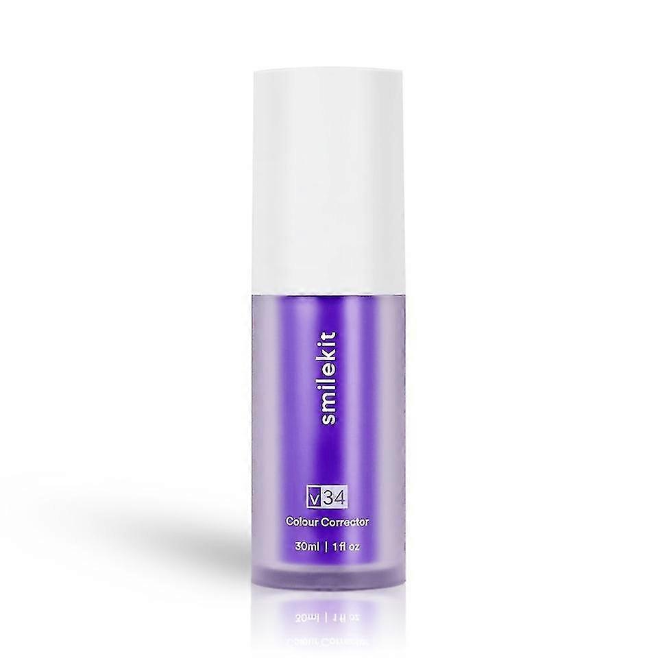 Teeth Whitening Correction Solution V34 Purple Bottled Press-type Correction Solution