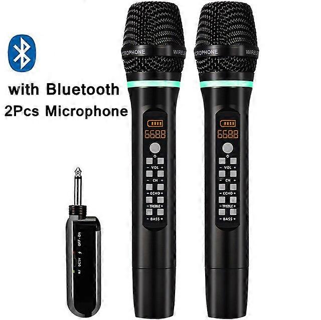 Professional UHF Wireless Microphone Handheld Bluetooth Karaoke Microphone Recording Studio Home Party Singing for Car Speaker
