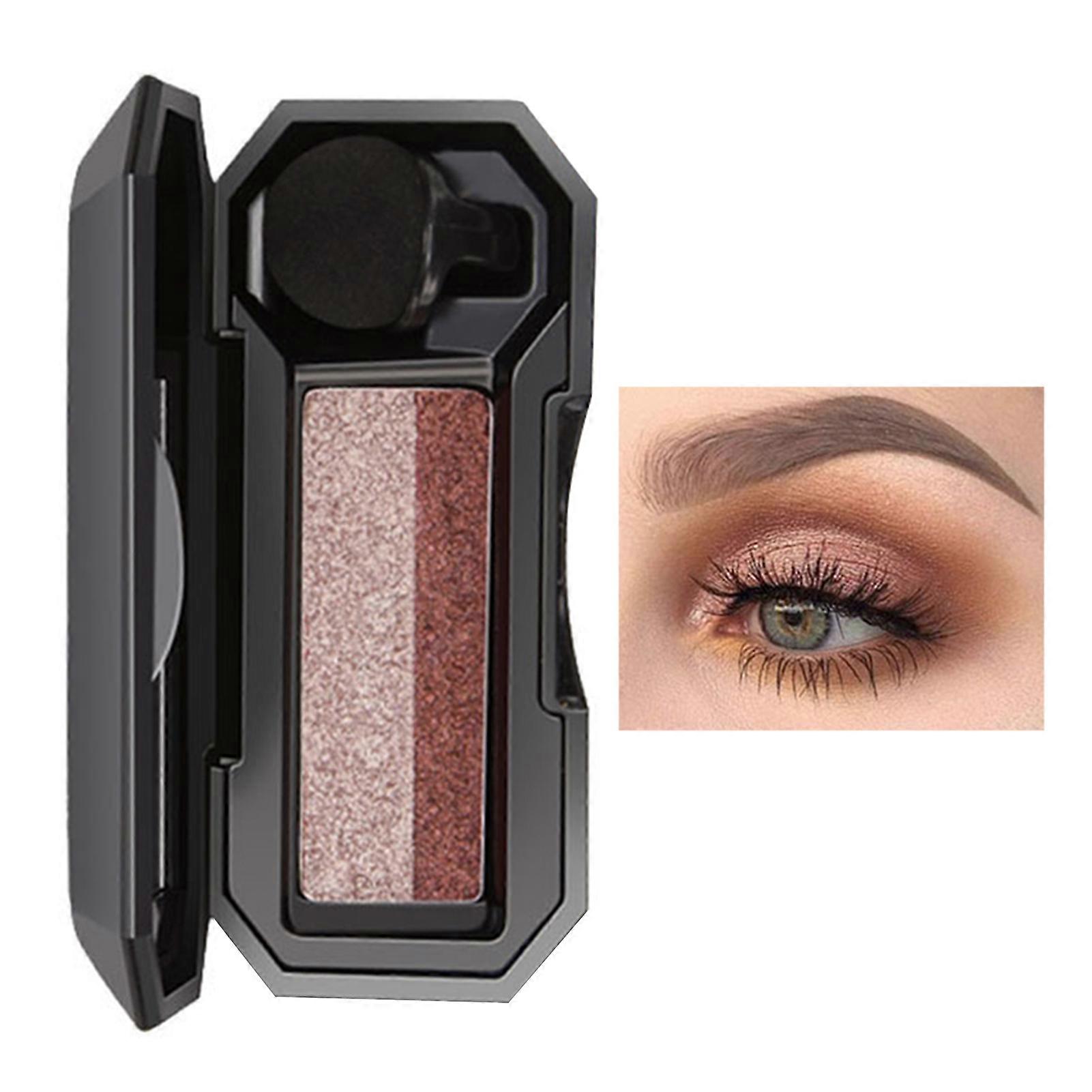 Dual Color Eyeshadow Pigmented Long Wear Eyeshadow Palettes Non Flying Powder Portable Makeup Tool for Beginners