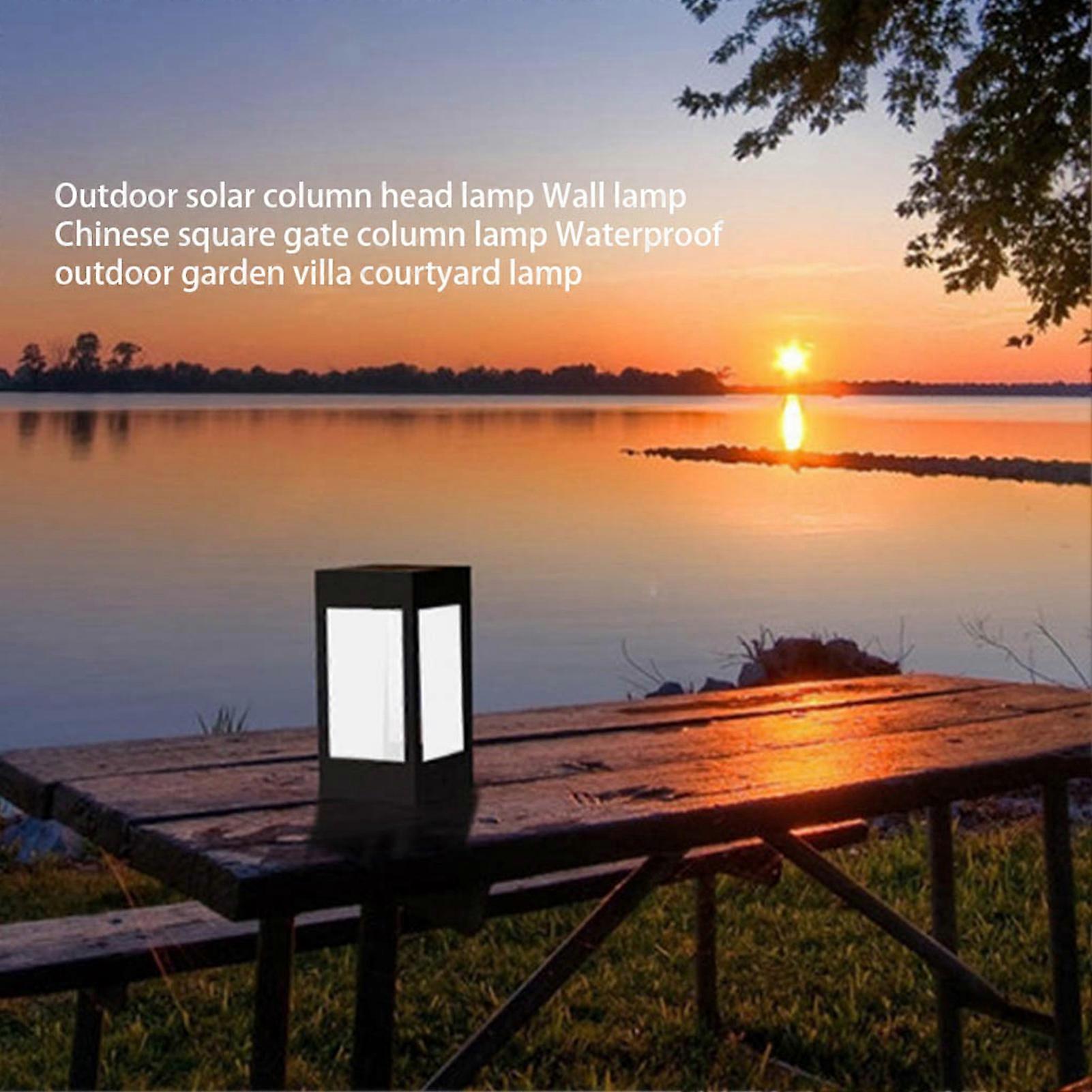 Solar Pillar Light Garden Light Outdoor Wall Door Pillar Lamp for Walking Security Road Path