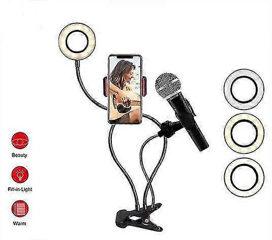 Teemyaa Clip On Ring Light For Video Conference Lighting, Usb Laptop Light For Zoom Meeting, Led Desk Ring Light With Clamp For Computer Webcam, Led R