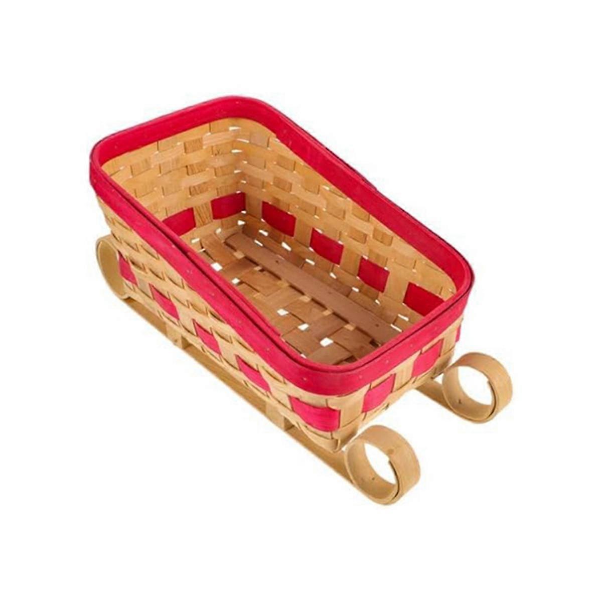 Sleigh Basket Candy Bowl Christmas Candy Storage Basket Table Centerpiece Sled Ornament Sleigh Bask