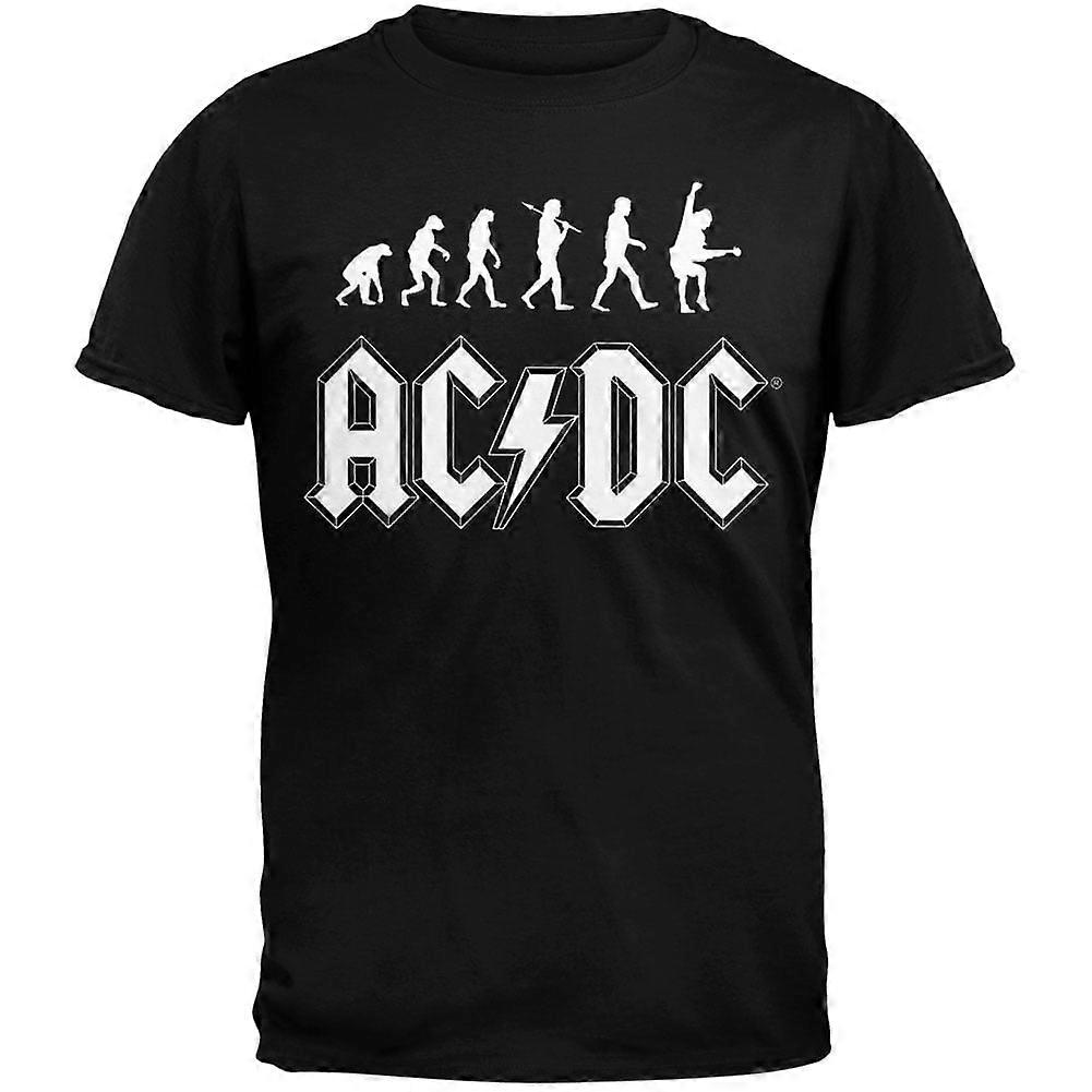 AC/DC Erkekler' s Rock Evolution Tişört Orta Boy Blackgysfgyfg192