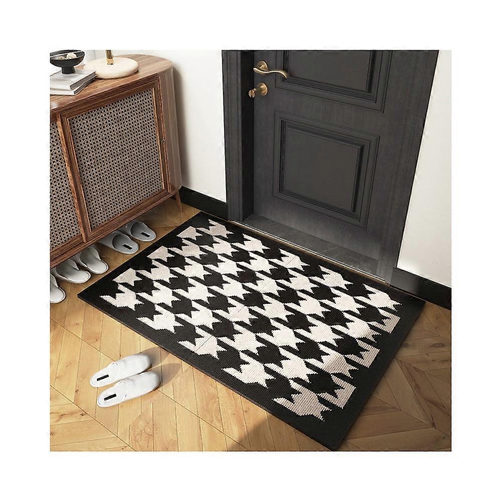 Indoor Doormat,Front Door Mat Non-Slip Entryway Rug Indoor Door Mats For Entryway-Black