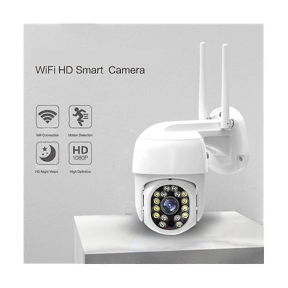 2mp Outdoor Camera Full-color Night Vision Wireless Wifi Remote Monitor Hd Smart Security Camera Eu