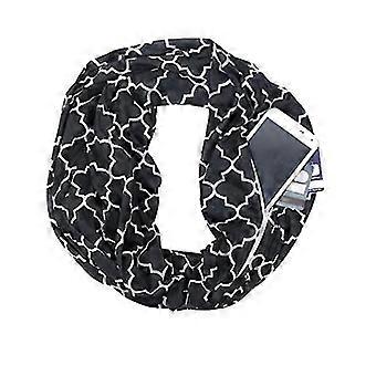 Pop Fashion Vrouwen Ketting Link Patroon Infinity Sjaal Wrap Sjaal Met Witte RitsZak, Infinity Sjaals