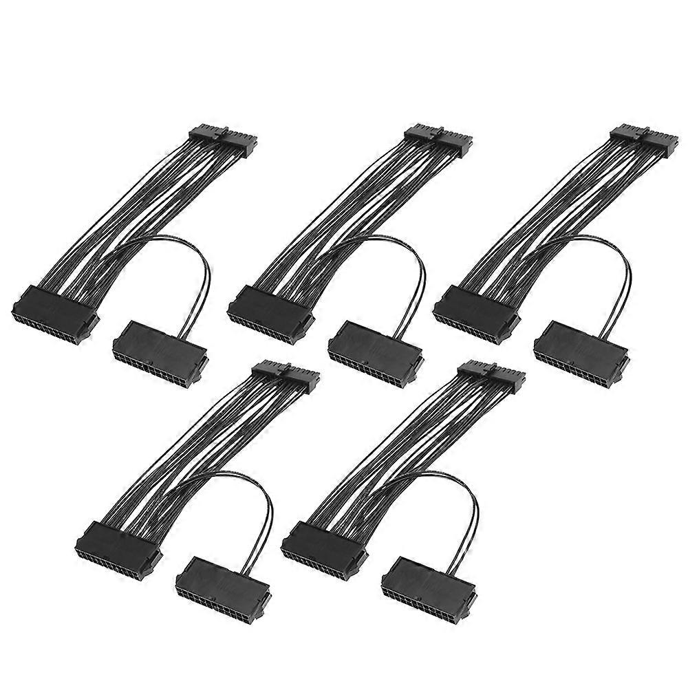 Dual PSU Cable Adapter 24Pin Power Supply Synchronous Power Cable(20+4) Pin for Computer ATX Mother