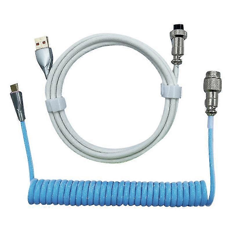 Mechanical Keyboard Cable Type-c To Usb Data Cable Aviation Head Cable Gaming Keyboard Cable Spring