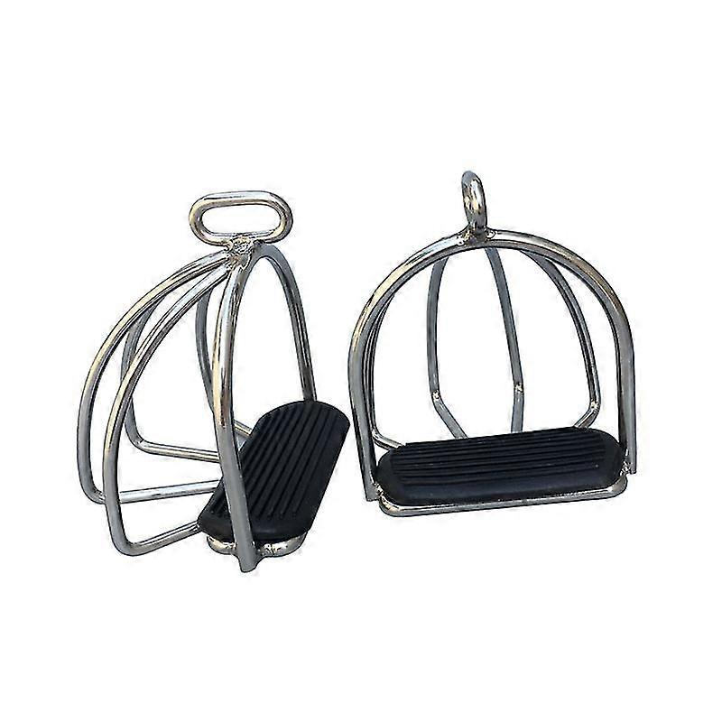 Stainless Steel Safety Stirrups With Cage Saddle Iron Horse Equipment Horse Product Knight Equipent