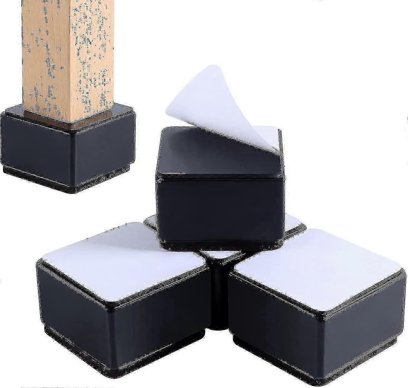 Τα ανυψωτικά επίπλων Bed Risers προσθέτουν ύψος 2 ιντσών, στερεά χαλύβδινα στηρίγματα 10000 λίβρες, τραπέζι ανυψωτικό, καρέκλα ή καναπέ ανυψωτικό, σετ 4 έπιπλα Riser -t