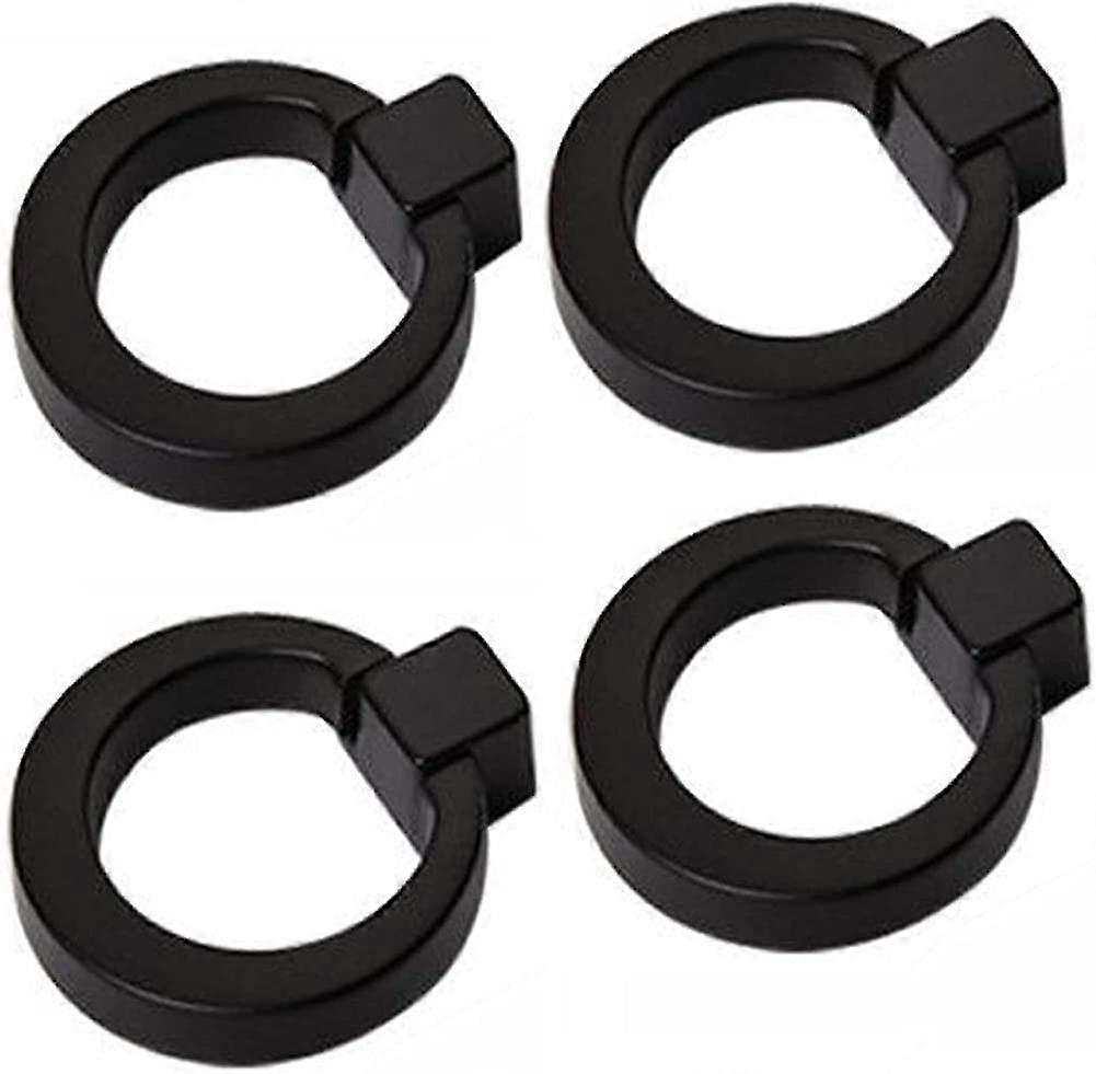Drawer Pulls Ring Pulls Zinc Alloy Cabinet Wardrobe Drawer Pulls Black