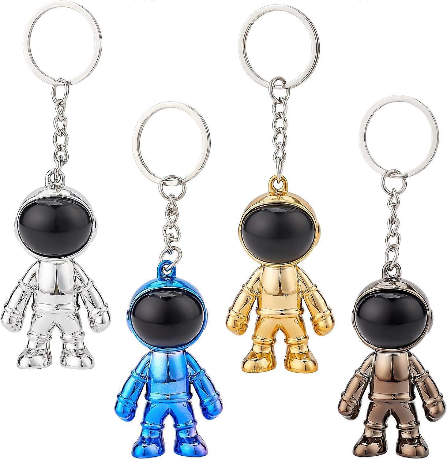 Space Astronaut Keychain, 4 Color Creative Astronaut Key Chain Backpack Charms Space Keychain Car Key Chain for Office Keychain  Decoration