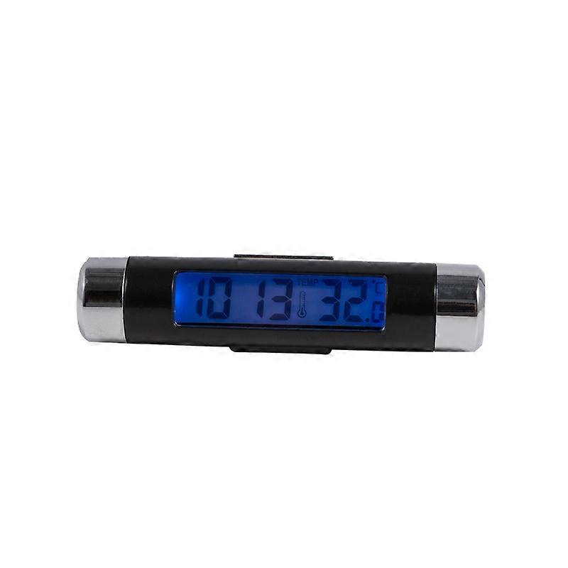 Car Clock Thermometer, LCD Temperature Car Clock, Multifunctional Electronic Clock for Car Thermometer LED Backlight Digital Display