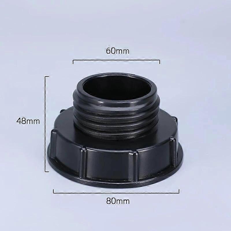 Hoge kwaliteit 80 mm tot S60 * 6 IBC-tankfittingen Klep Kraan Adapter Tuin Irrigatie Pijp Connector