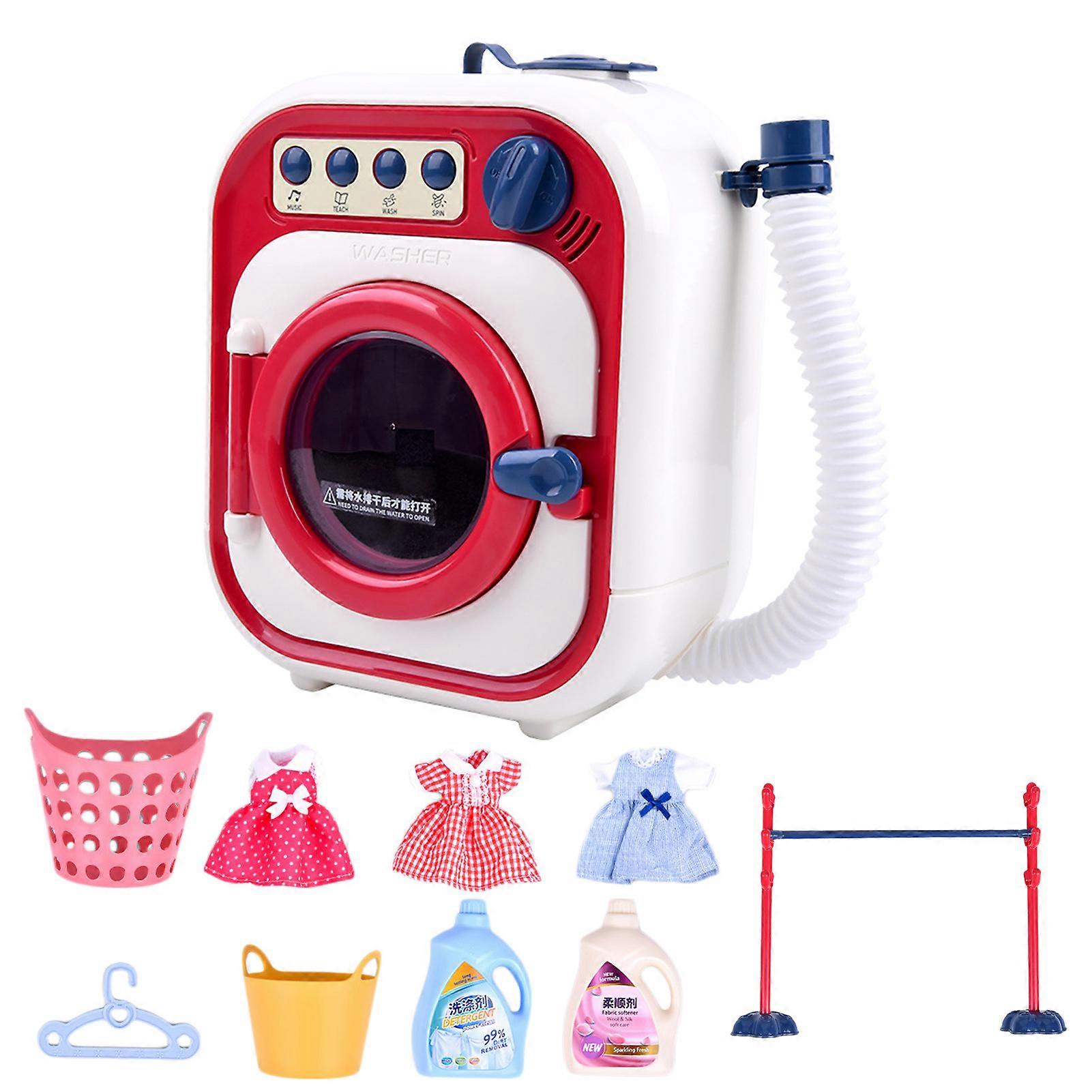 1 Set Electric Laundry Toy Set Safe Fun Educational Simulation Rich Accessories Play House Toys for Kids