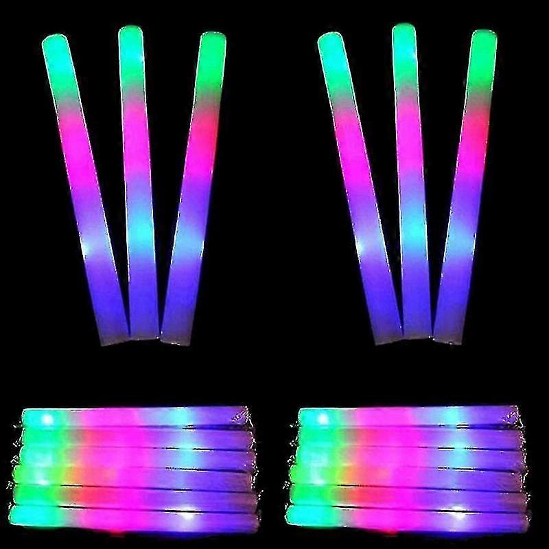 Colorful Led Foam Stick Portable Flashing Foam Glow Sticks Party Supplies