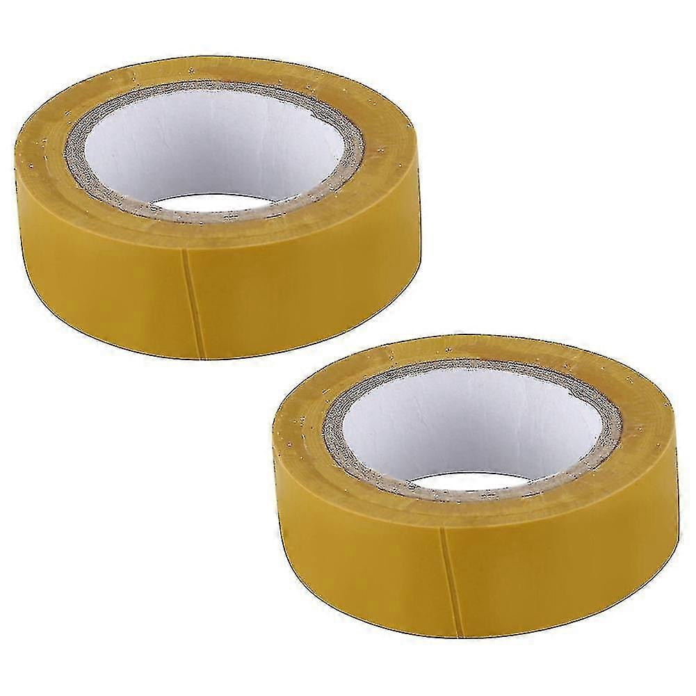 2pcs 19mm x 10m cinta impermeable del conducto, amarillo
