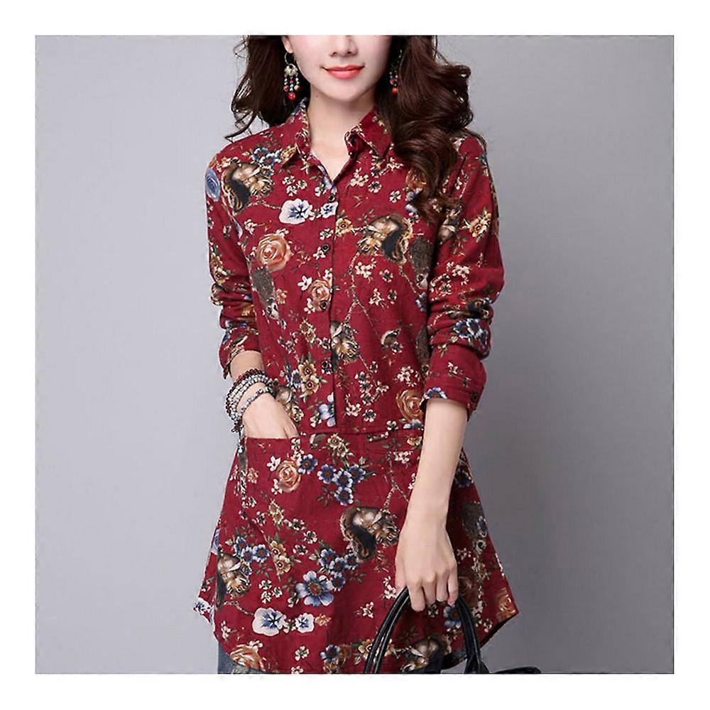 Plus Size Middle Long Loose Shirt