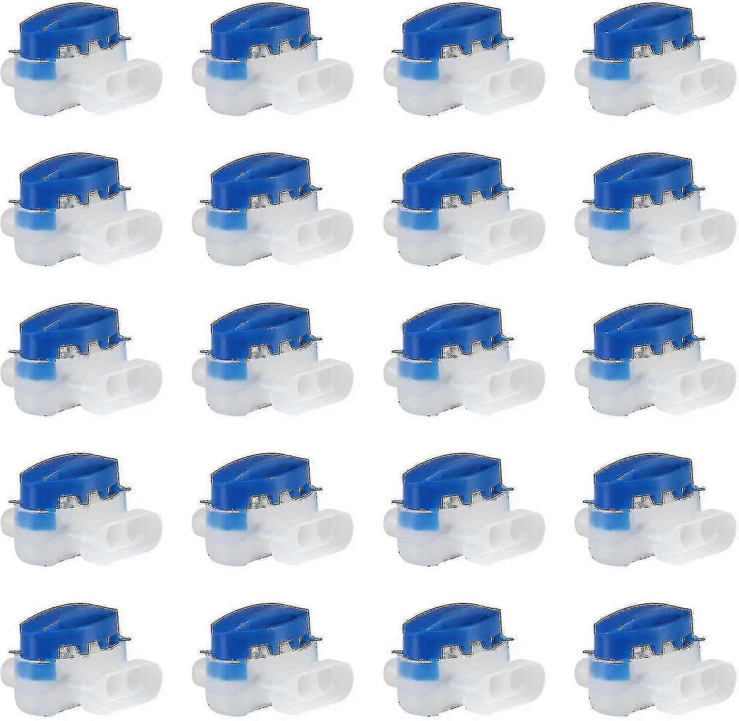 20-pack Resin Filled Cable Connector Waterproof 3-pole Terminal Blocks For Robotic Lawn Mowers