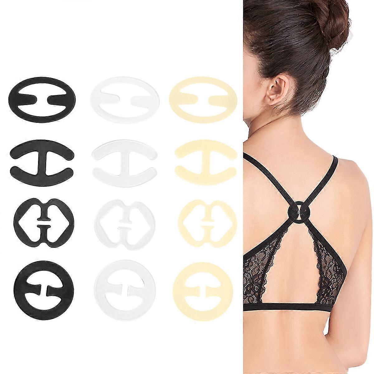 12pcs Bra Strap Clips Conceal Straps Cleavage Control