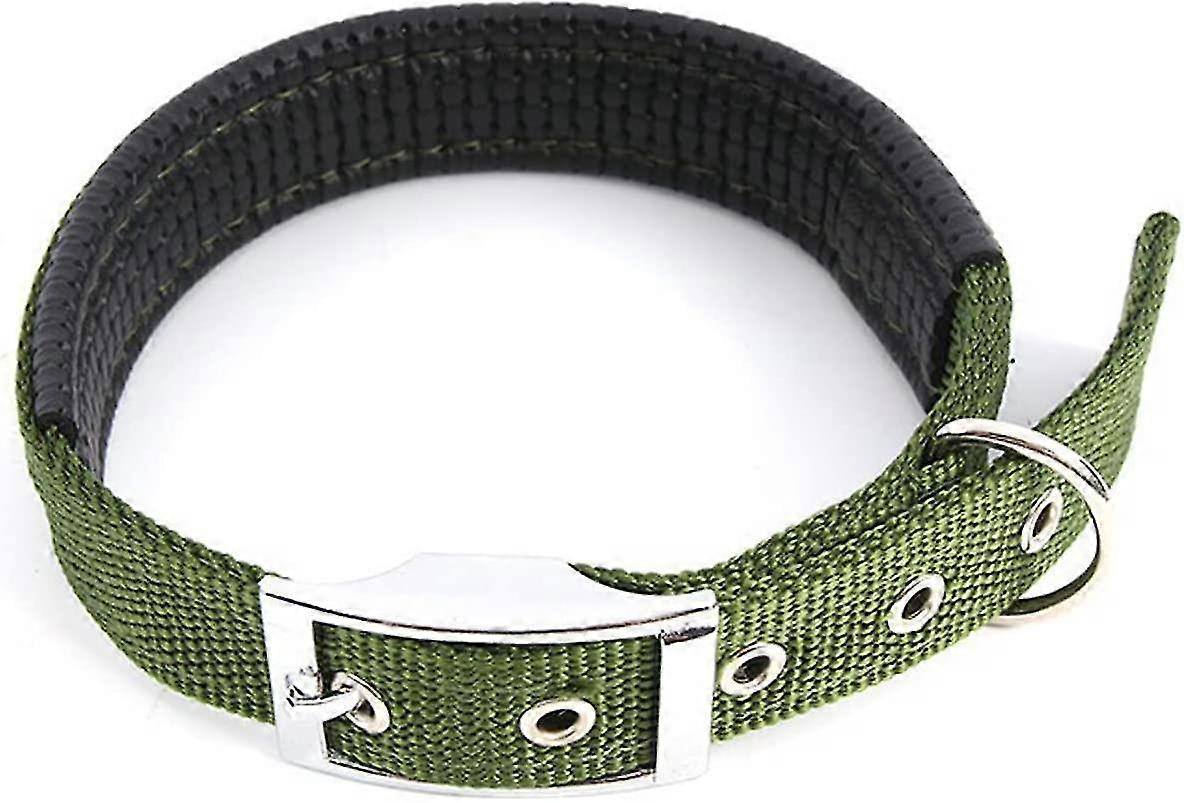 Veeki Alloy Buckle Dog Collar,soft And Comfortable Leather Padded,breathable Nylon Pet Collar Adjustable For Small Medium And Large Dogs.s