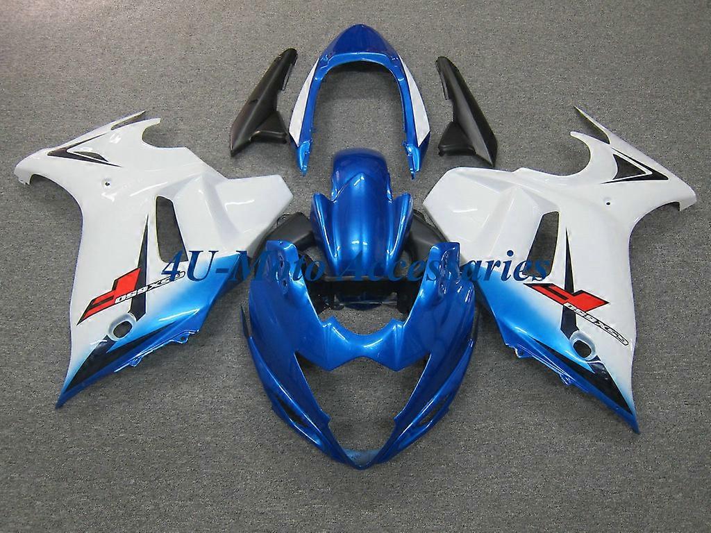 NUOVO Kit Carenature Moto per SUZUKI GSX650F 2008 2009 2010 2011 2012 GSX 650F 08 09 10 11 12 Blu Bianco Carrozzeria Set
