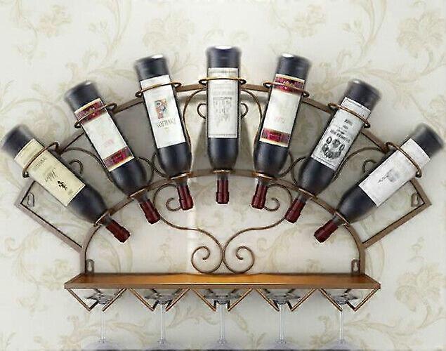 Wine Holder Rack Wall Mounted Wine Bottle Display Rack Glassware Storage Holder