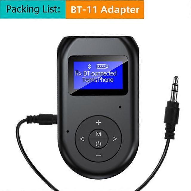Bluetooth 5.0 Audio Transmitter Receiver 3.5mm Jack AUX Wireless Audio Adapter LCD Display With Mic for TV Speaker Car Stereo
