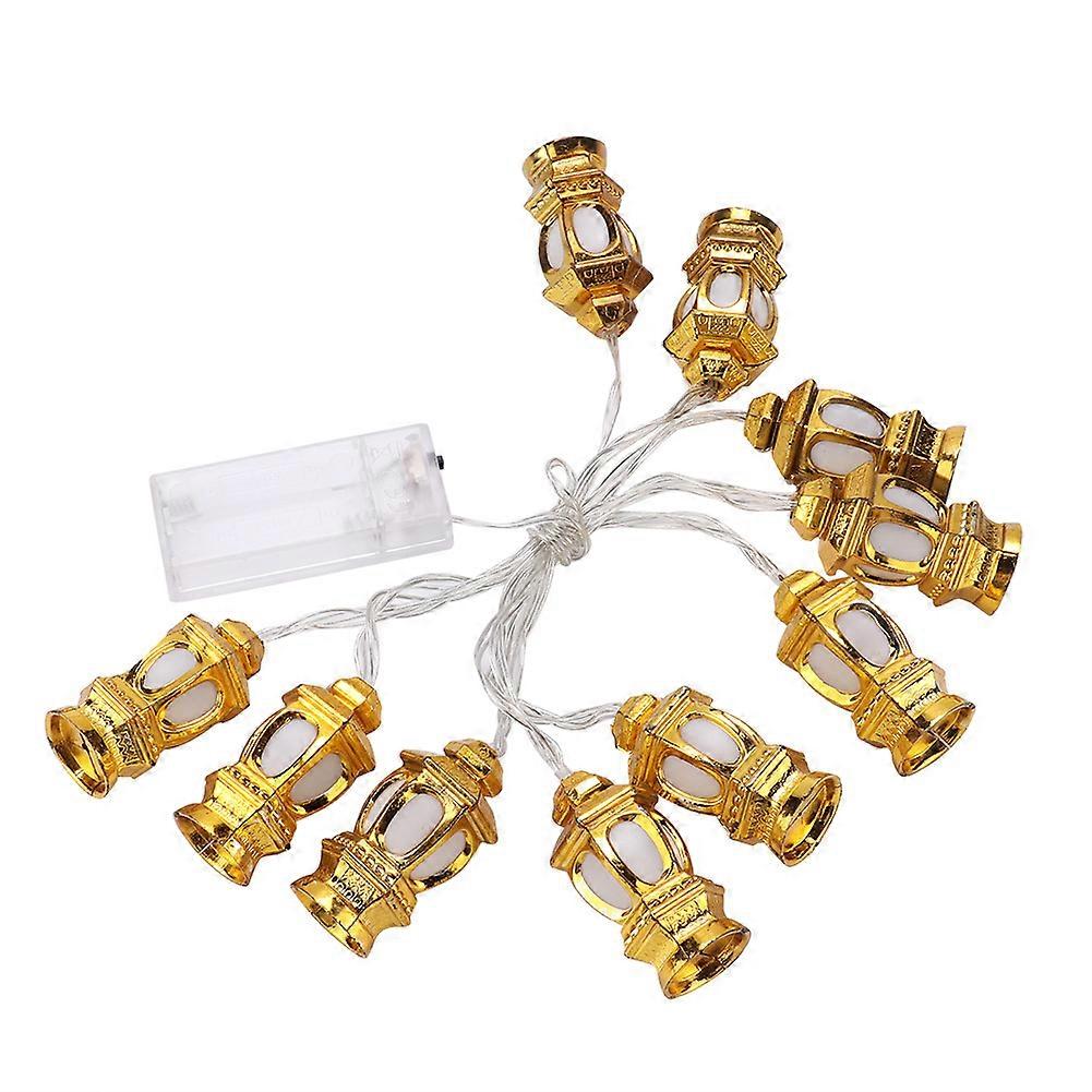 10 LED Ramadan Eid Party Lantern Lamp Warm White Decoration String Light without Battery