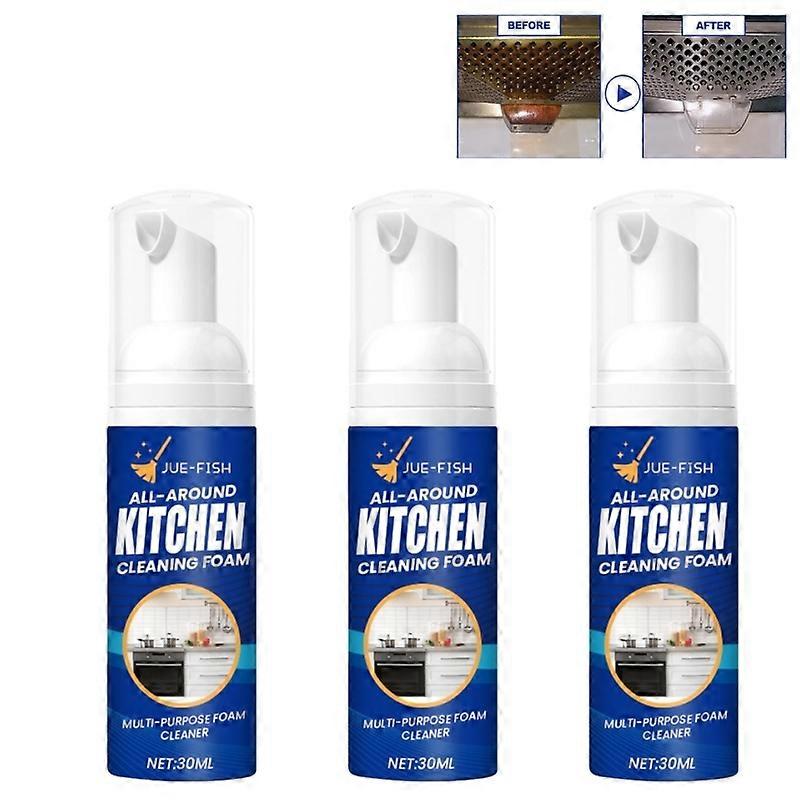 3Pcs Multi-Purpose Cleaner Spray, All-Round Kitchen Foam Cleaner