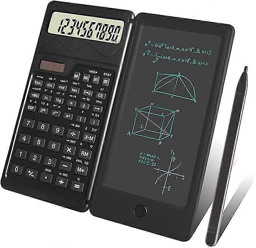 10 Digit Foldable Scientific Calculator for School - Black