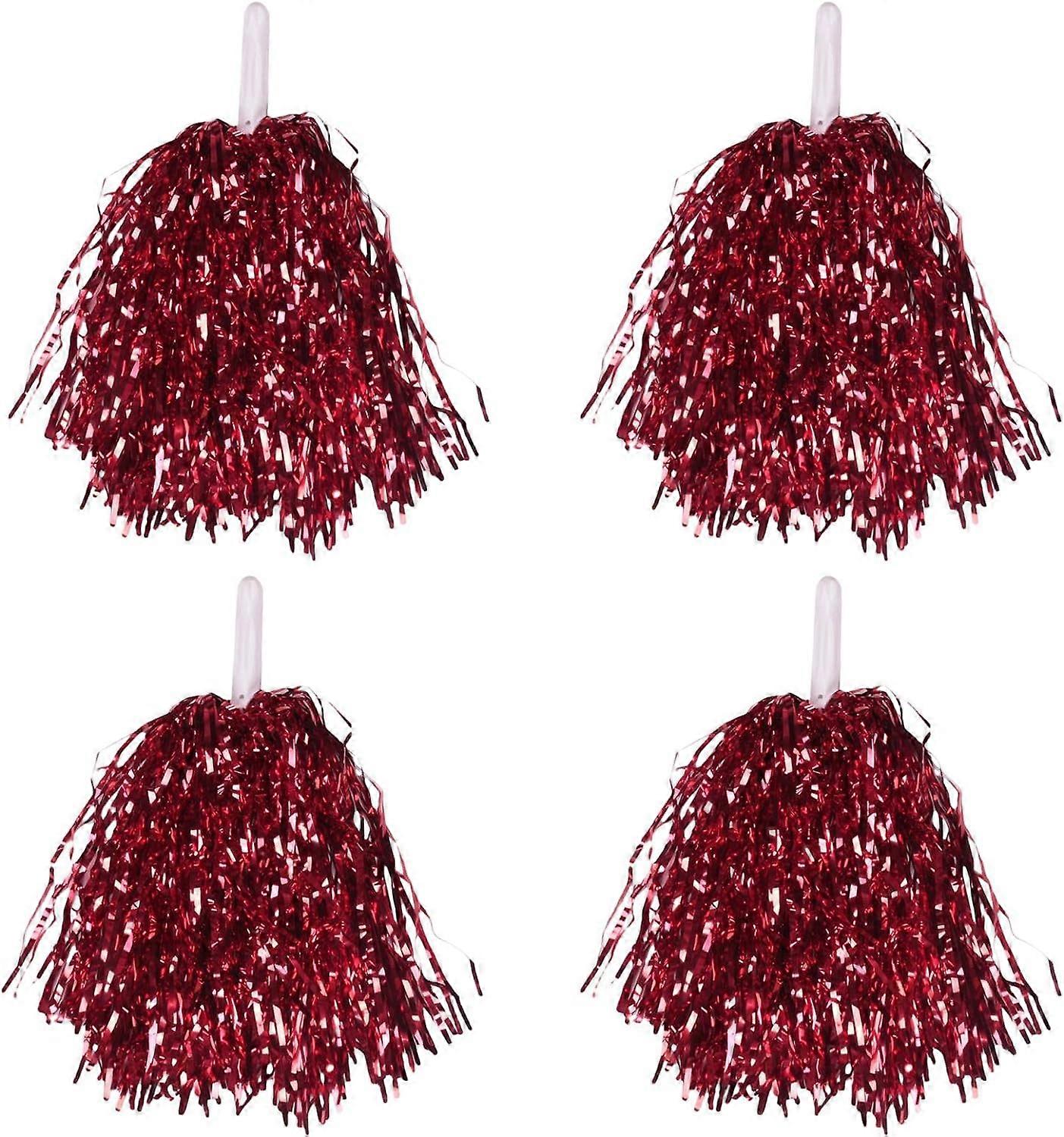 Cheerleading fans cheer on props, colorful balls, and handmade flowers