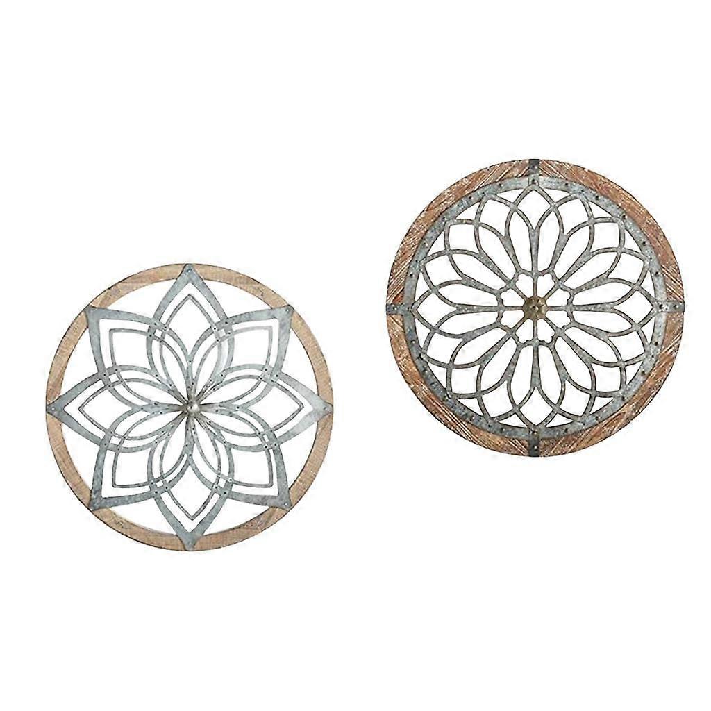 2 pezzi rotondo parete arte decorativo parete casa parete scultura decoro portico domestico