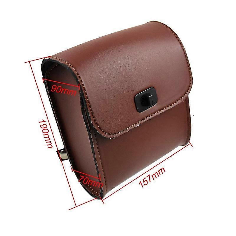 Mini Motorcycle Handlebar Bag PU Leather Saddlebags Storage Tool Pouch Sissy Bar Saddlebags For Harley Honda Kawasaki Universal