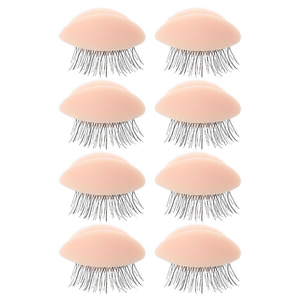 4Pairs Eyelashes Practice Mold Creative Eyelash Extension Mold Training Tool