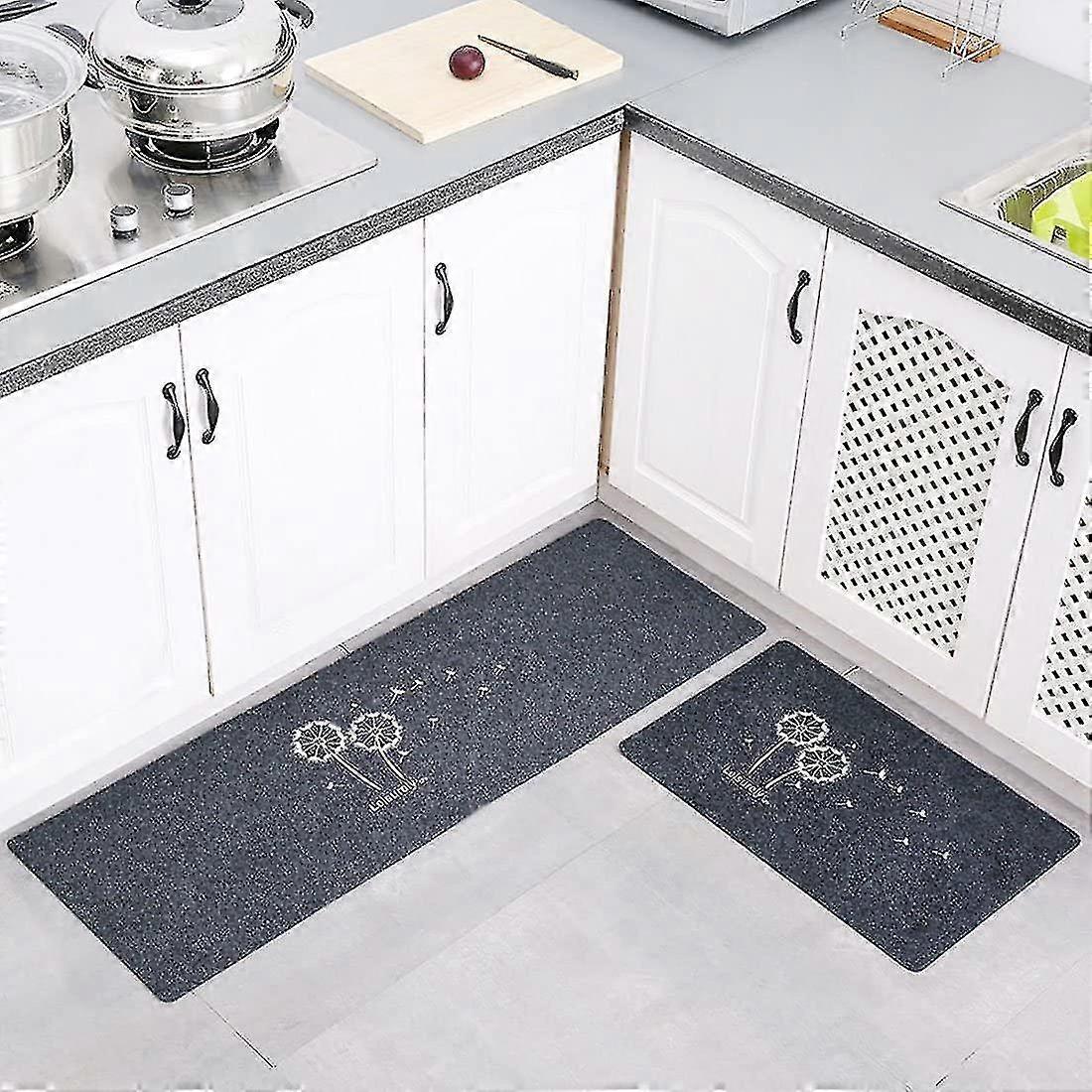 2 Piece Sink Front Kitchen Mat Kitchen Mat Non-Slip Absorbent Machine