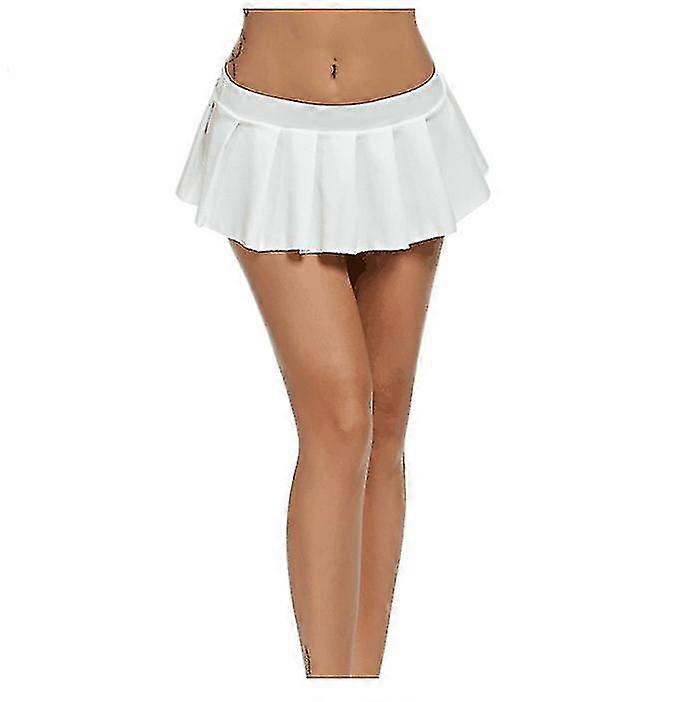 Donne Sexy pieghettato Mini gonna Solid Ruffle Black Short Gonne