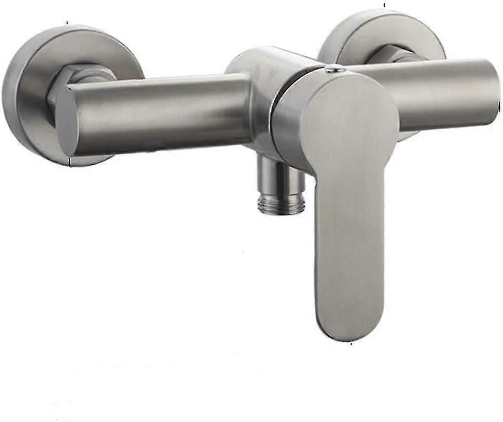 Wall-mounted Stainless Steel Shower Mixer Tap With Single Lever For Cold And Hot Water