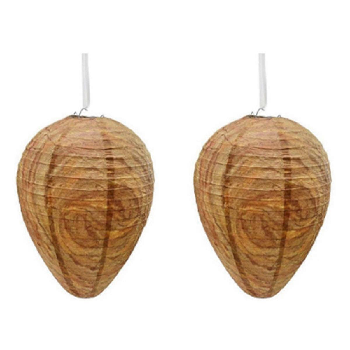 2Pcs Wasp Nest Decoy Beehive Wasp Honey Bee Wasp Hornet Spiral Vortex Cloth Paper Lantern Hanging Drive Beehive Trap