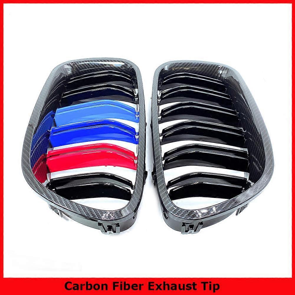 Carbon Front Grill For Bmw F20 F22 E46 E90 E92 F30 F34 F32 G30 E39 E60 F10 E84 F48 X3 X4 X5 X6 F06 F12 F01 F07 Dual LInes Grills