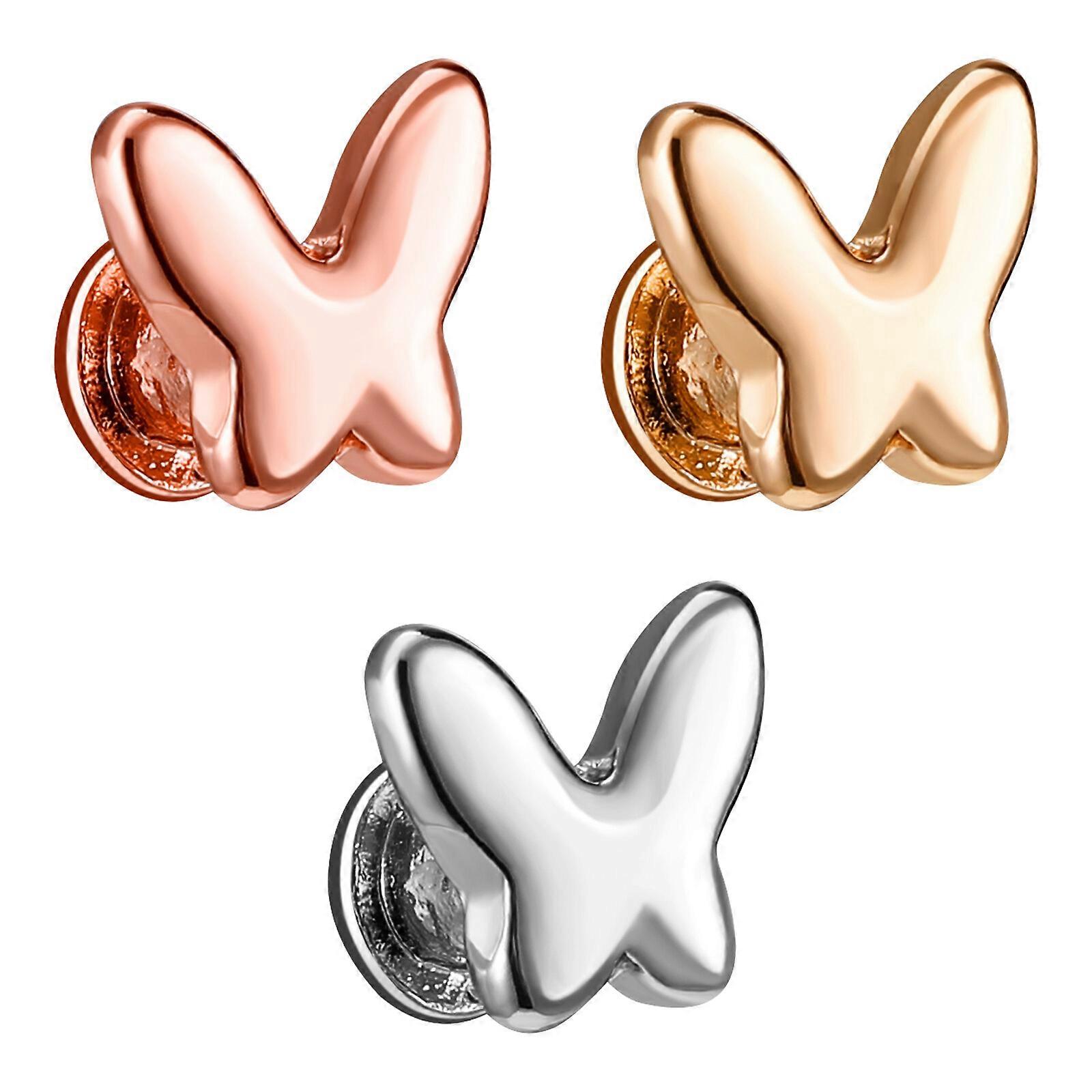 3 Pcs Bracelet De Montre Charmes Bracelet De Montre Décoratif Clous Boucles D’oreilles Charmes Mode En Forme De Papillon Studs Smartwatch Accessoires