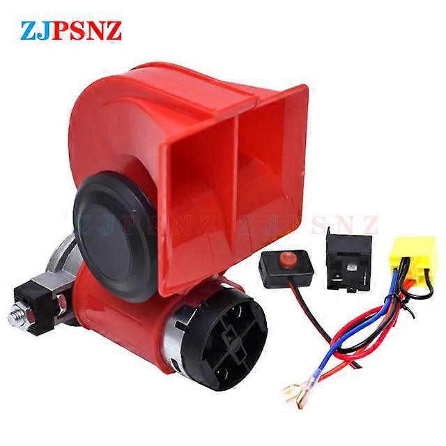 12/24V Auto Twin Dual Tone Compact Air Horns Kits Super Loud Car Truck Lorry SUV RV Train Caravan Boat Twin Tone Universal