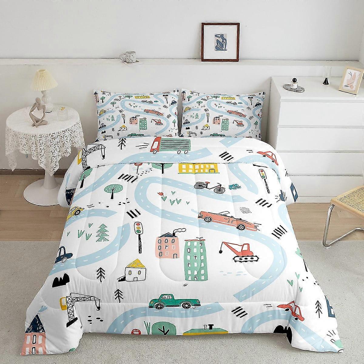 b2316 Lençóis Crianças Dinossauro Roupa de Cama Conjunto de Cama 3 Peças Conjunto de Cama 1 Capa de Colcha e 2 Fronhas Lençóis gb2316