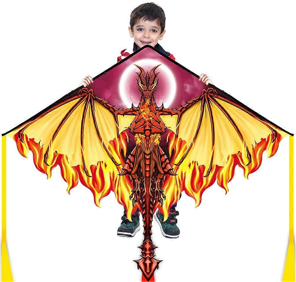 Dragon Kite , Easy to Fly Best Delta Beach Kite, 300ft Kite String